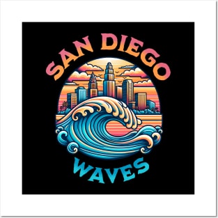San Diego Waves Posters and Art